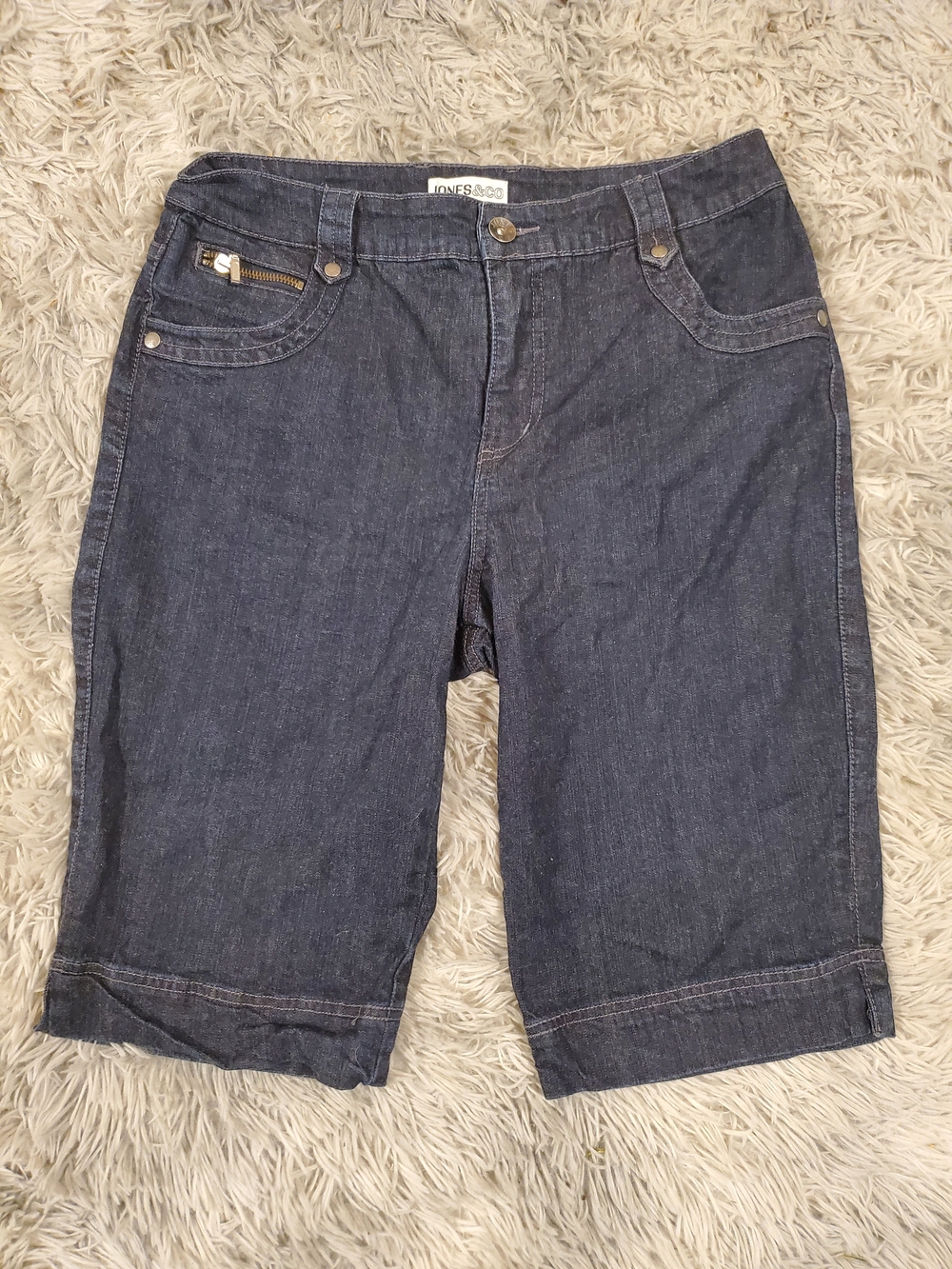 Jones & Co Women's Dark Blue Denim Bermuda Shorts